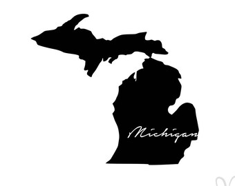 Download Michigan silhouette | Etsy