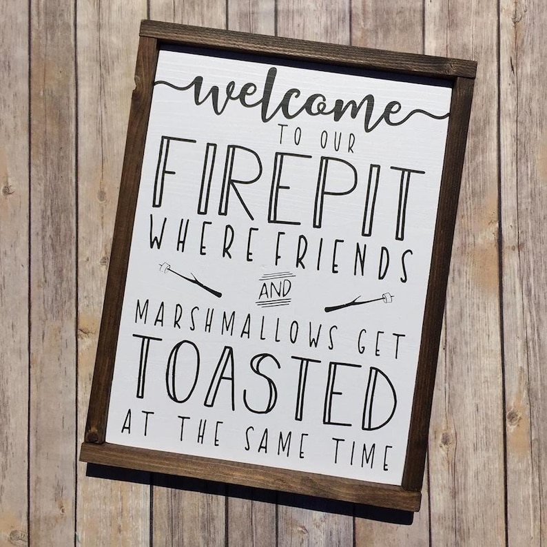 Firepit Sign Stencil vinyl one time Max 80% OFF - sale Getting with use toasted