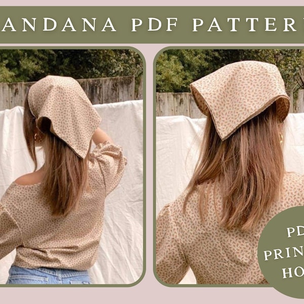 Bandana PDF Sewing Pattern