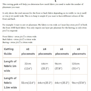 Reversible Placemat PDF Sewing Pattern image 4