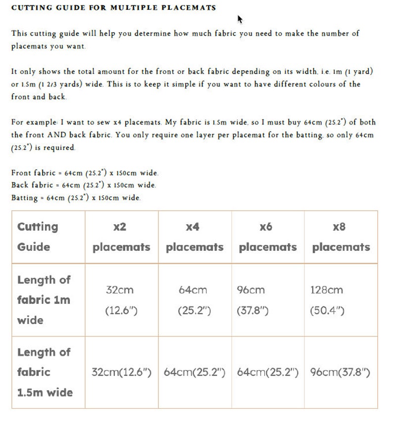 Reversible Placemat PDF Sewing Pattern image 4