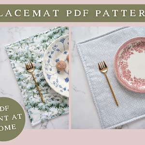 Reversible Placemat PDF Sewing Pattern image 1