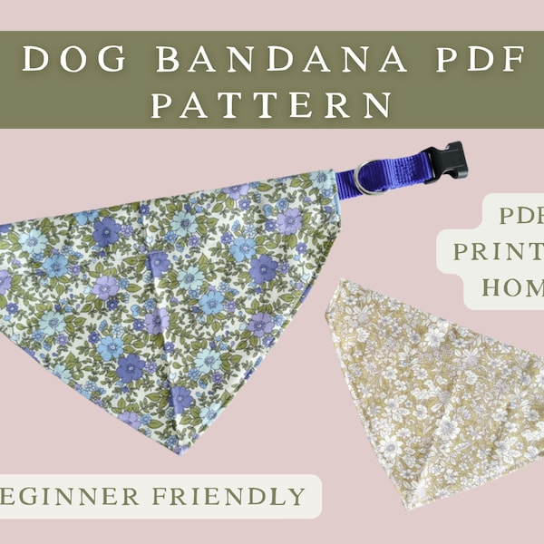 Dog Bandana Pattern Etsy