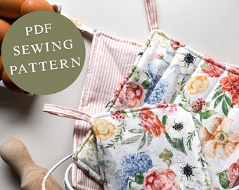 Pot Holders PDF Sewing Pattern - 3 sizes included (15cm, 20cm, 25cm)