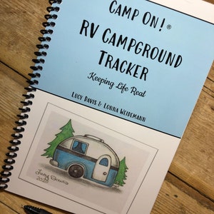 CampsiTe/RV/campground/ TRACKER: Illustrated by Lucy Davis Creatives. Shipping from Santa Fe, NM. image 1