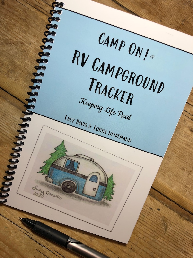 CampsiTe/RV/campground/ TRACKER: Illustrated by Lucy Davis Creatives. Shipping from Santa Fe, NM. image 1