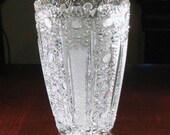 Varga Art Crystal Roma Hand Cut Clear Crystal Vase