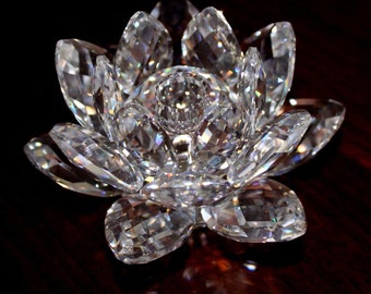 Swarovski Crystal Small Water Lily Candle Holder