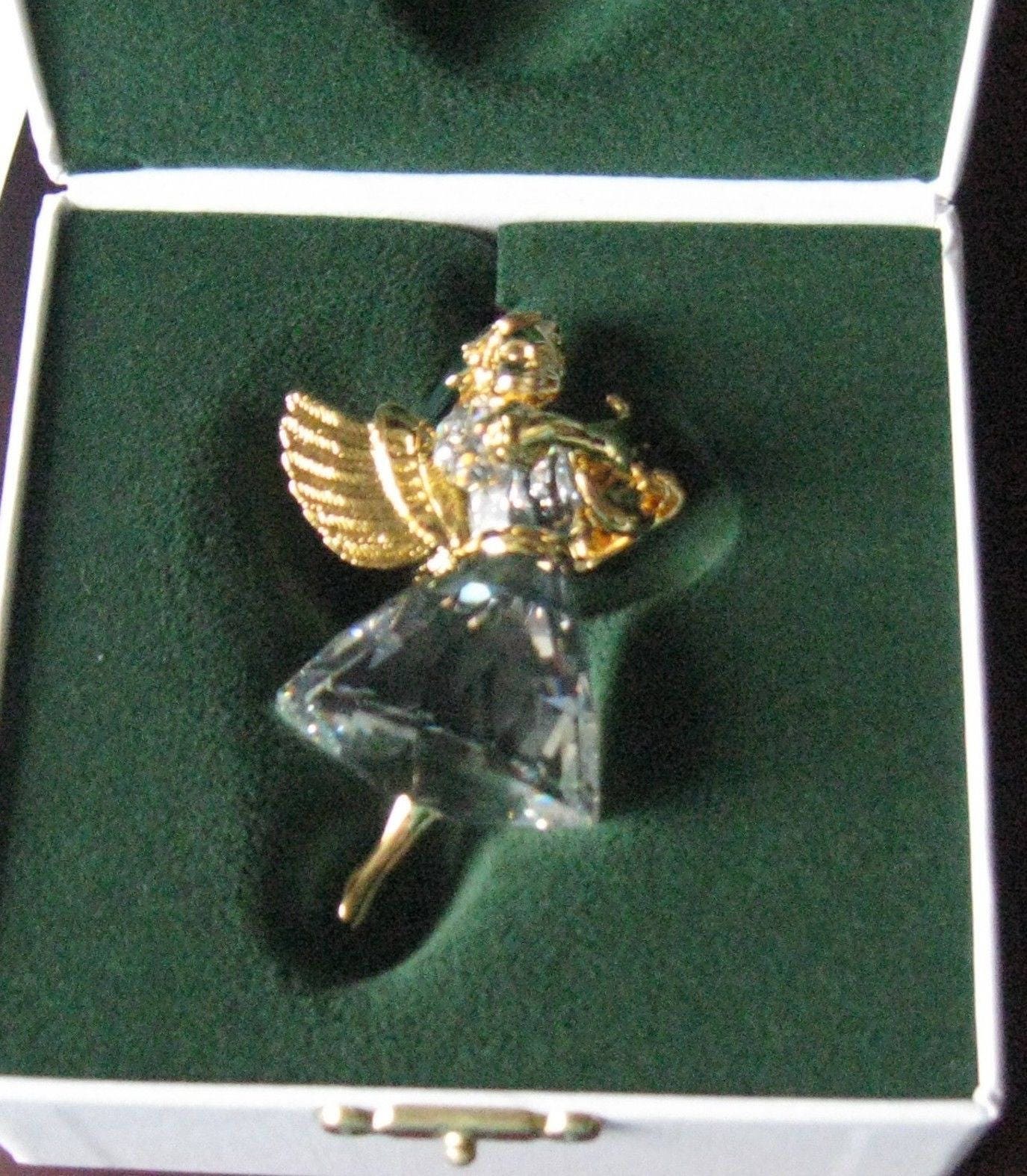 Swarovski 1998 Crystal Angel Ornament Christmas Memories MIB