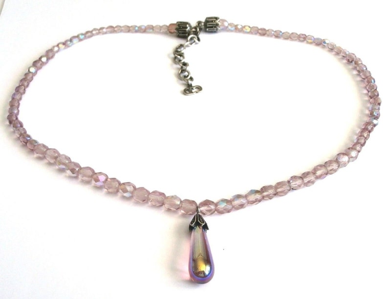 Christian Dior Signed Light Amethyst Crystal Beads Necklace Etsy