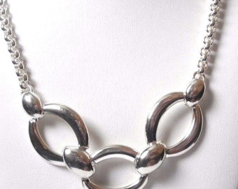 Christian Dior Signed Necklace Sterling Silver .925 Made in Italy