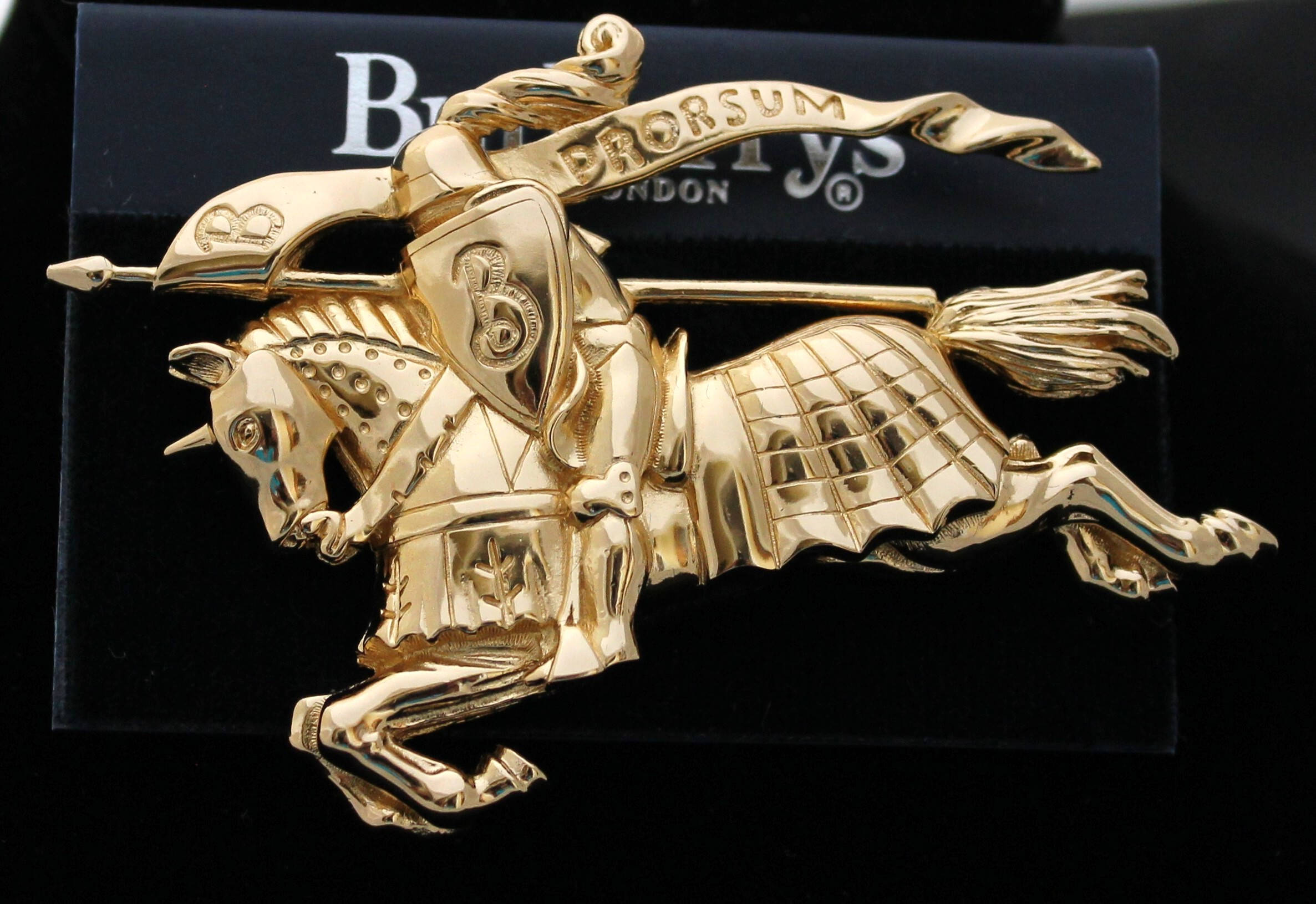 Burberry, Accessories, Vintage Burberry Prorsum Belt Buckle Ornate Knight  Detail