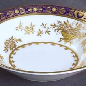 Minton-dynastie kobaltblauw patroon H-3775; Berry Bowl, Bone China: gemaakt in Engeland
