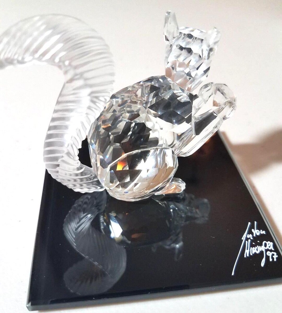 Swarovski Crystal 10th Anniversary Squirrel With Mirror MIB COA - Etsy