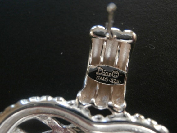 Christian Dior Signed Sterling Silver .925 Post E… - image 3