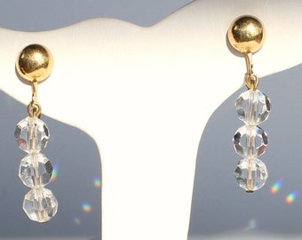 Swarovski Ohrclips mit klaren Kristallperlen