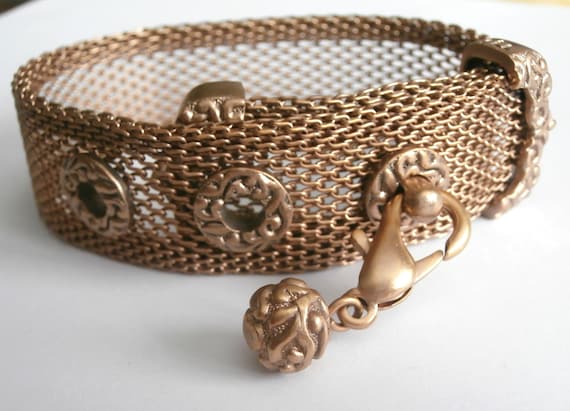 Christian Dior Signed Bracelet Antique Gold-tone … - image 1