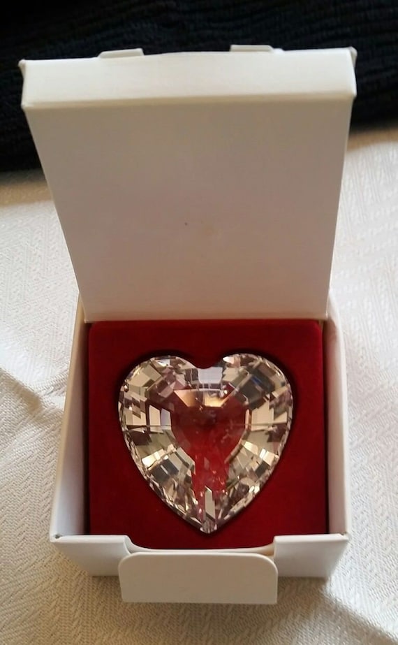 Swarovski 1996 Clear Renewal Crystal Heart in Box - Etsy