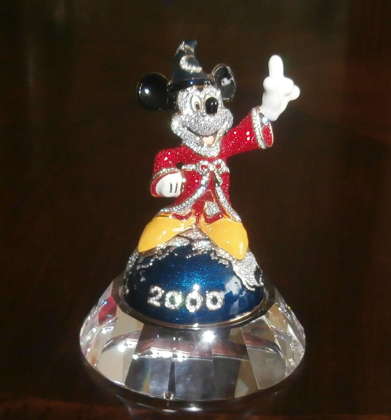 スワロフスキーDisney Arribas Jeweled ミッキー限定2千個 Swarovski Disney Arribas Jeweled Crystal 2000 Fantasia Sorcerer