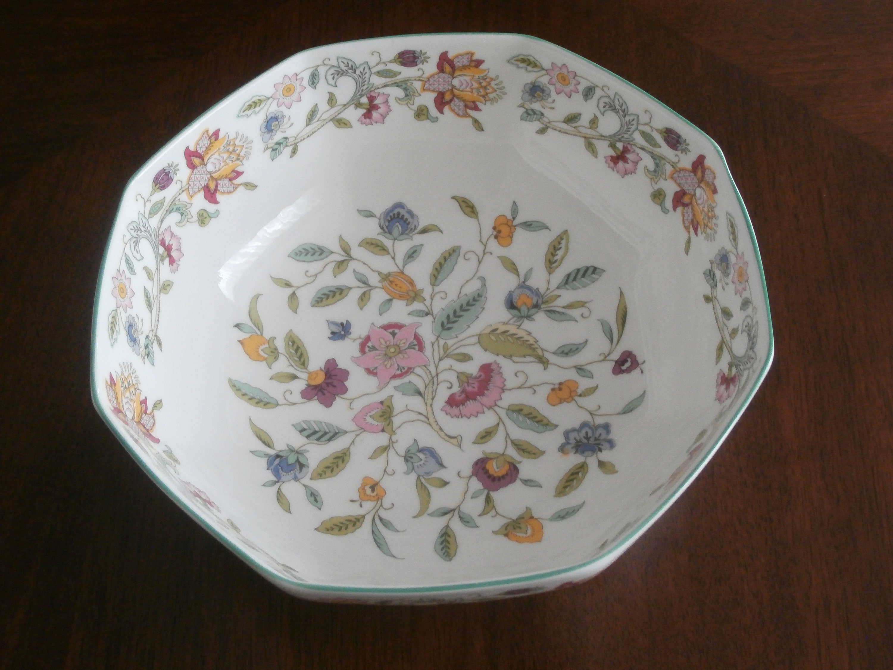Minton Haddon Hall Octagon Open Fruit or Salad Serving Bowl - Etsy