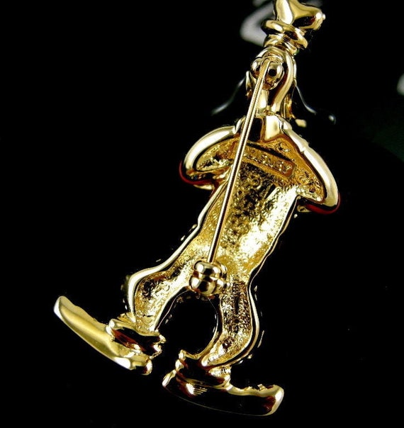 Swarovski Disney Signed Pin Brooch Limited Edition Goofy MIB COA