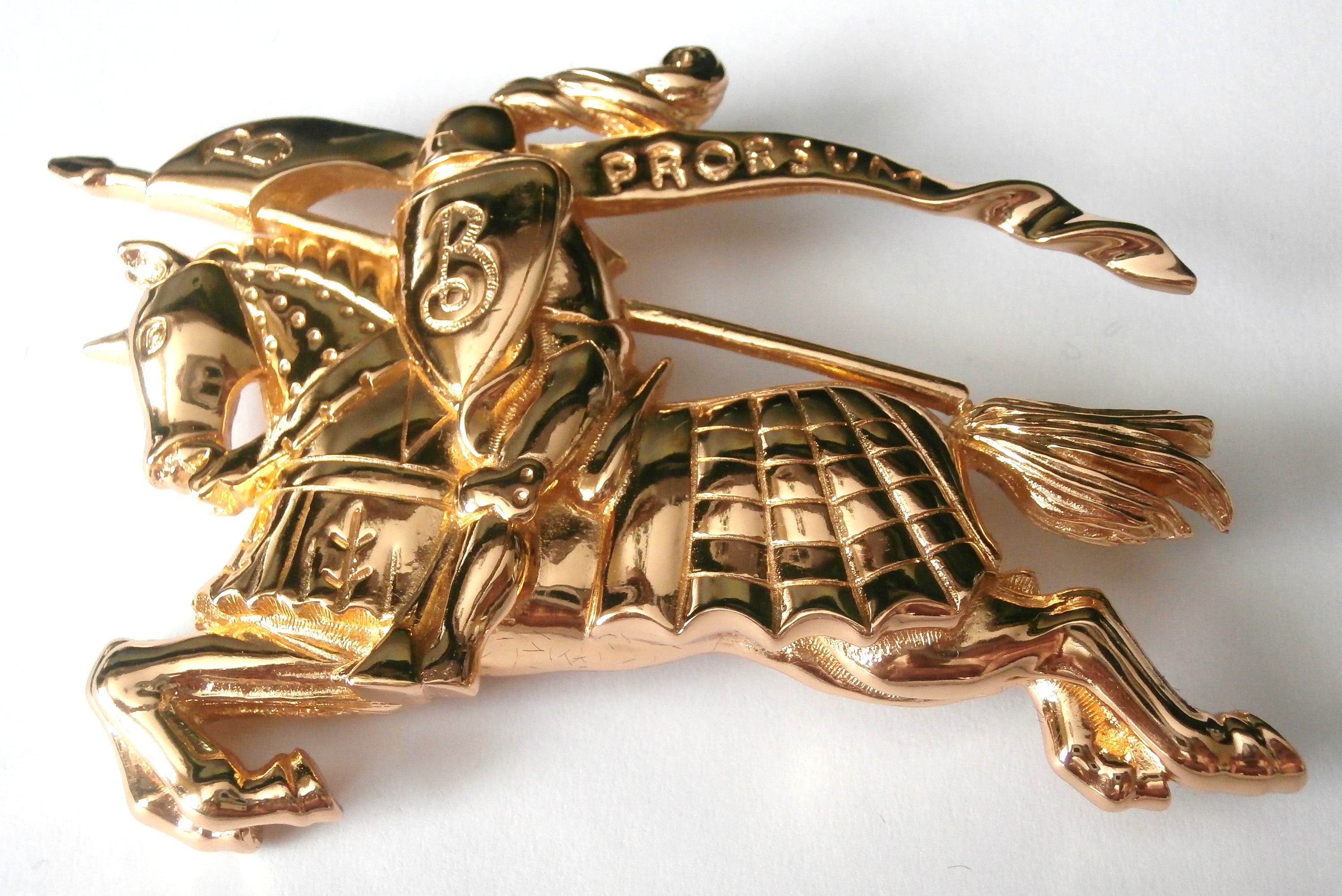 Burberrys of London Equestrian Knight FIRST LOGO Pin Brooch Burberrys of London Equestrian Knight FIRST LOGO Pin Brooch