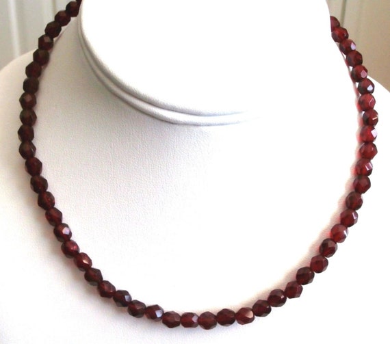 Redが映える♪【Dior】Mer Des Merveilles Necklace Christian Dior Signed Necklace Blood Red European Crystal