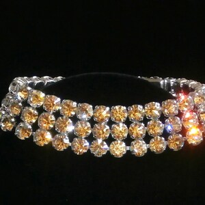 Christian Dior Signed Bracelet with Citrine Austrian Crystals 42 grams w/Dior Logo image 2