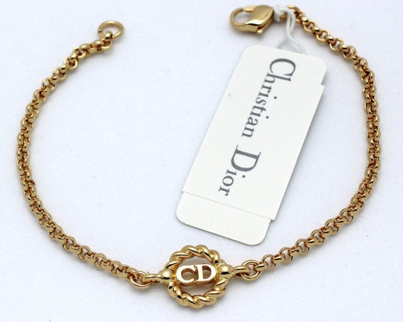 Christian Dior women accessory vintage bracelet gold color