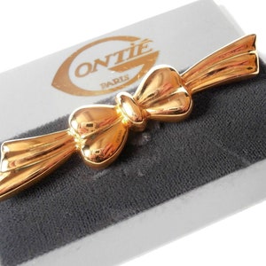 Gontie Paris Signed Pin Brooch Gold Plated