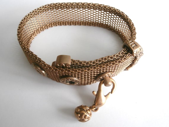 Christian Dior Signed Bracelet Antique Gold-tone … - image 5