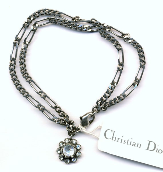 Christian Dior Antique Finish Chain Bracelet with… - image 1