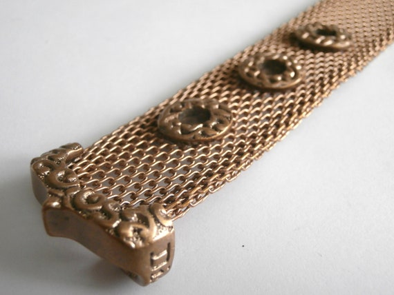 Christian Dior Signed Bracelet Antique Gold-tone … - image 4