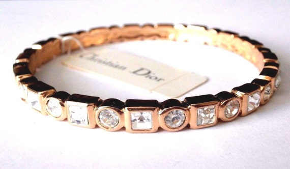 Christian Dior Signed Bangle Bracelet Gold Plated… - image 2