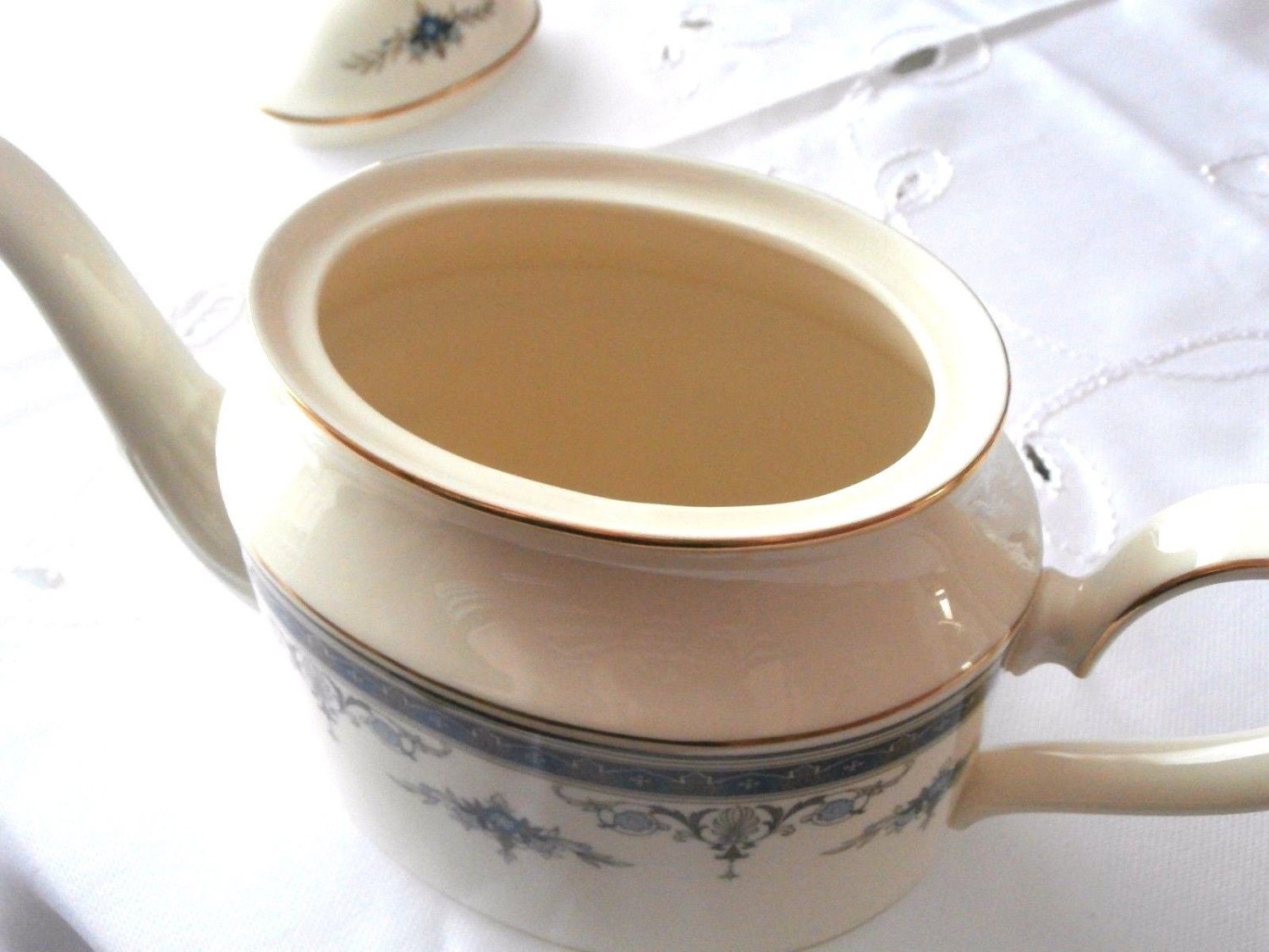 Minton Grasmere Blue Large Tea Pot Bone China Made in England Etsy UK