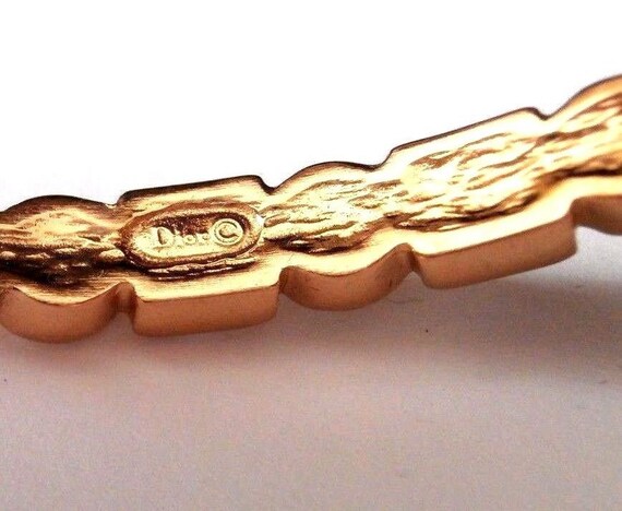 Christian Dior Signed Bangle Bracelet Gold Plated… - image 4