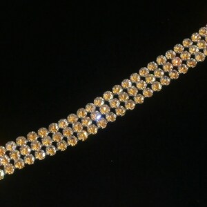 Christian Dior Signed Bracelet with Citrine Austrian Crystals 42 grams w/Dior Logo image 1