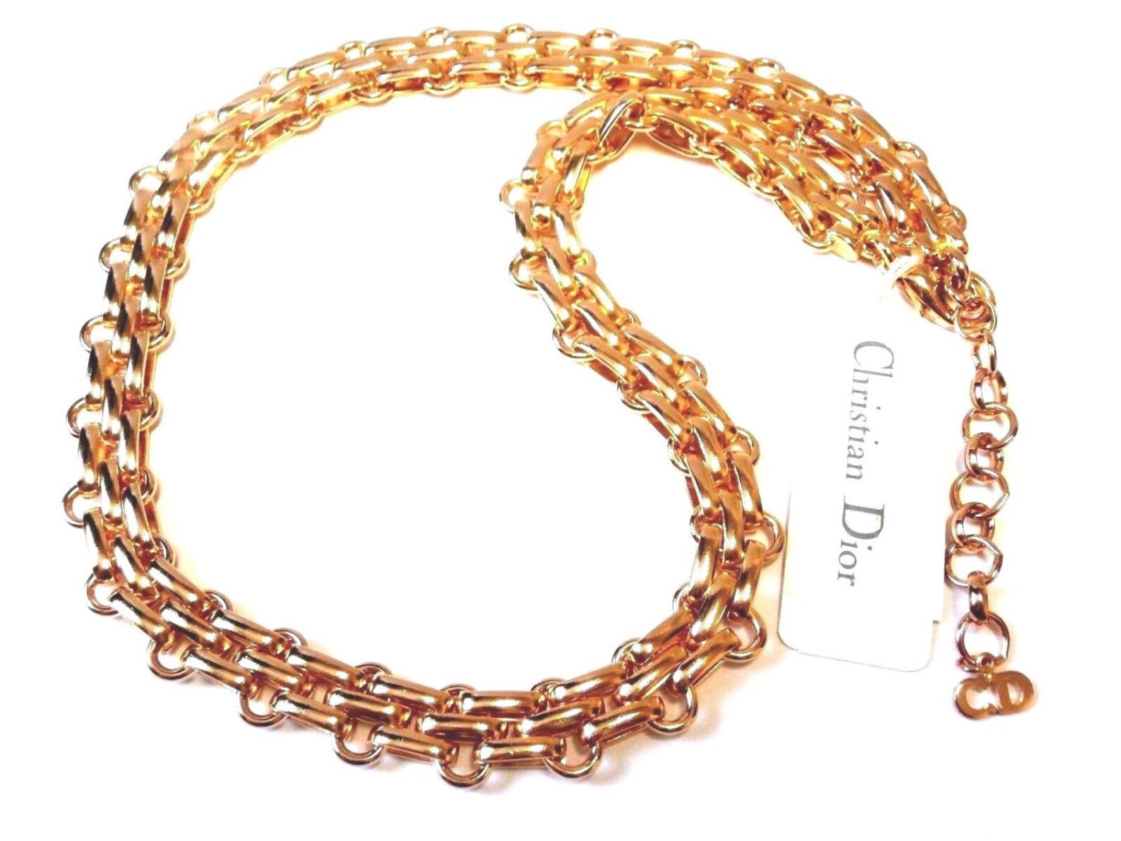 Christian Dior Signed Necklace Gold Plated Etsy