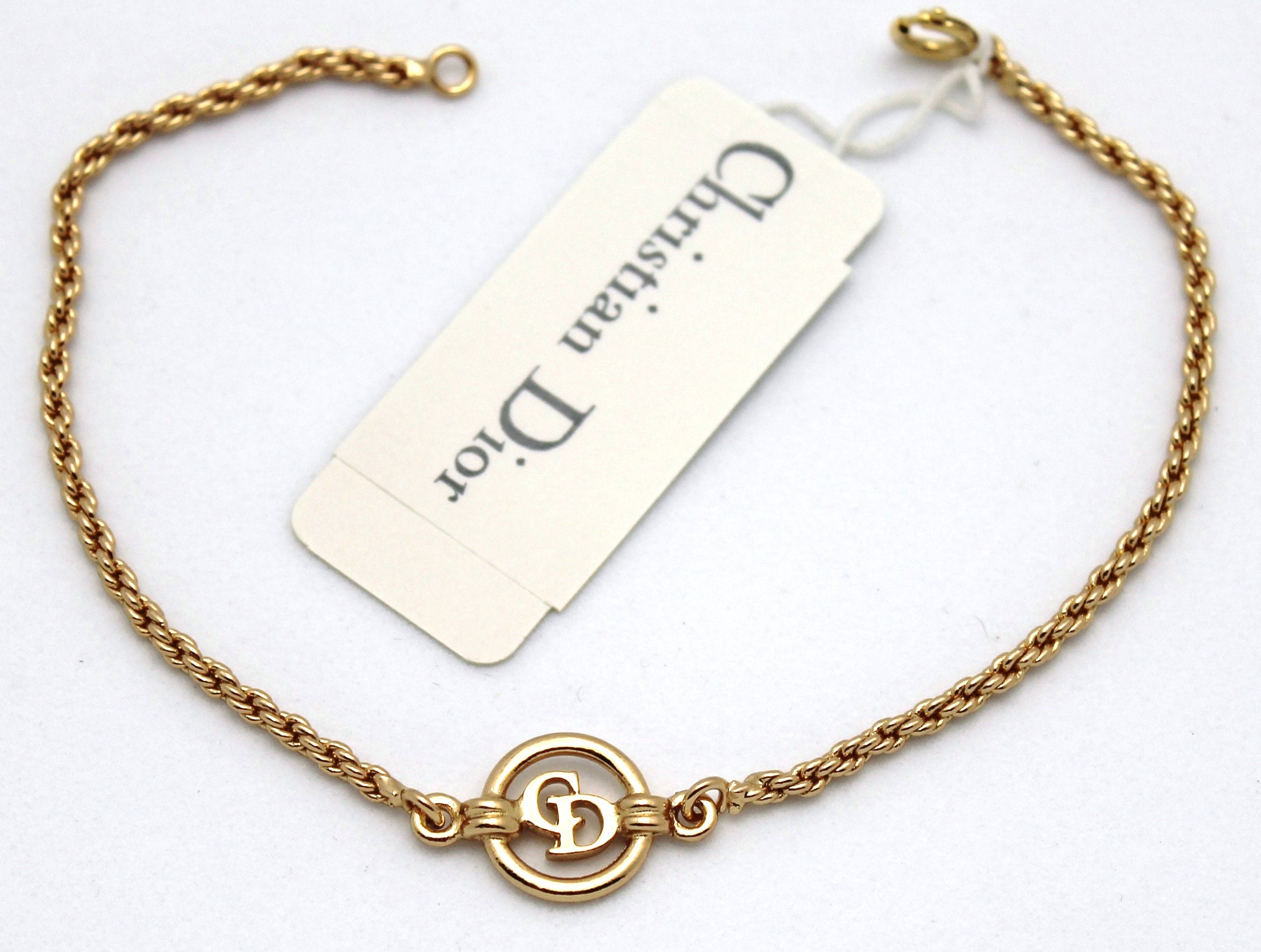 Christian Dior Symbol Bracelet Gold Plated CD Monogram: Made in