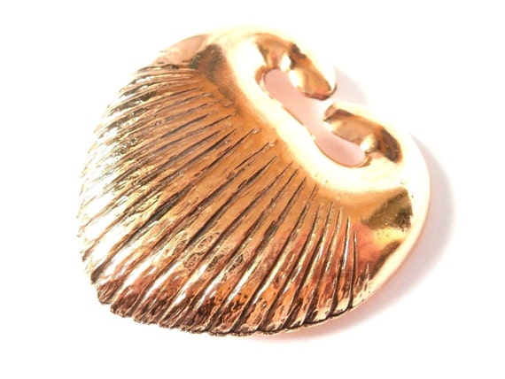 1980's Rochas Signed Heart Pin Brooch Number 143 … - image 3