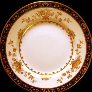 Minton-dynastie kobaltblauw H-3775; Lunchbord, porselein: gemaakt in Engeland