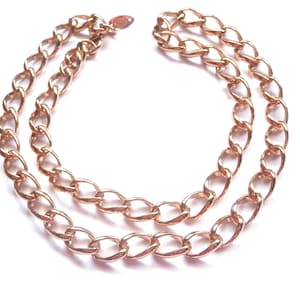 Gontie Paris Signed Signature Necklace 24&quot; Gold Plated