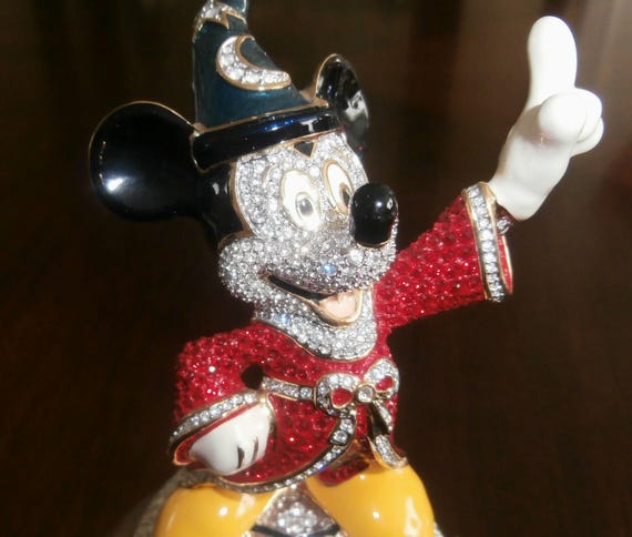 Swarovski Disney Arribas Jeweled Crystal 2000 Fantasia Sorcerer