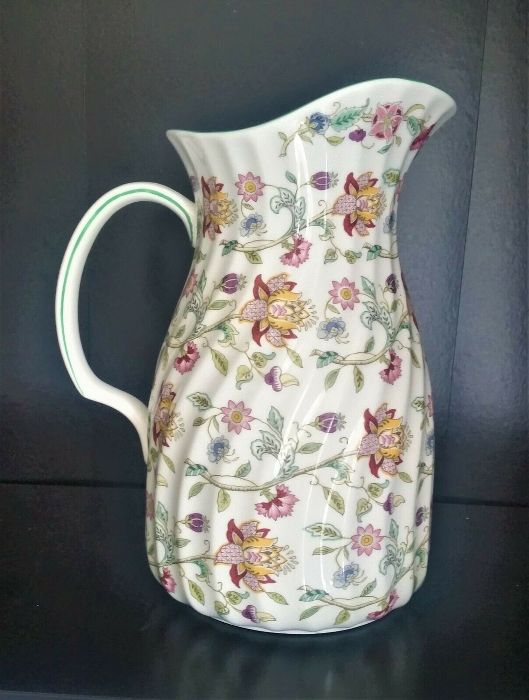 上質で快適 Jug Water Large Hall Haddon Minton Holds English Quarts 2 食器