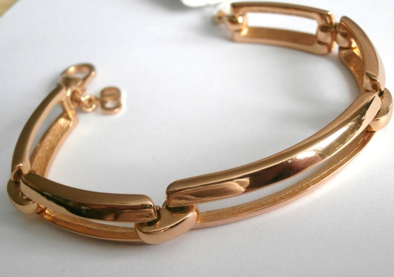 Christian Dior Bracelet Signed 7 1/4" long Gold P… - image 1