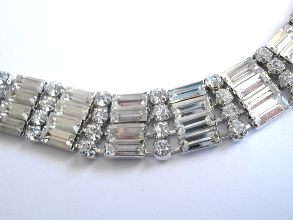 Christian Dior Signed Bracelet Rhodium Plated Set… - image 4