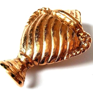 1980er Jahre Rochas signierte vergoldete Urne Pin Brosche