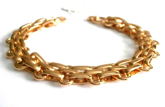 Christian Dior Signed Gold Plated Link Bracelet - image 2