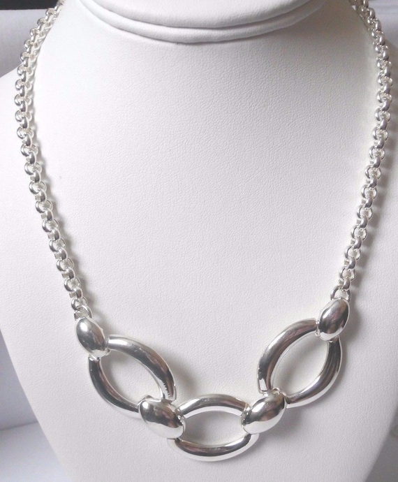 Christian Dior Signed Necklace Sterling Silver .925 Made in Italy