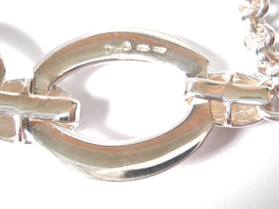 Christian Dior Signed Necklace Sterling Silver .925 Made in Italy